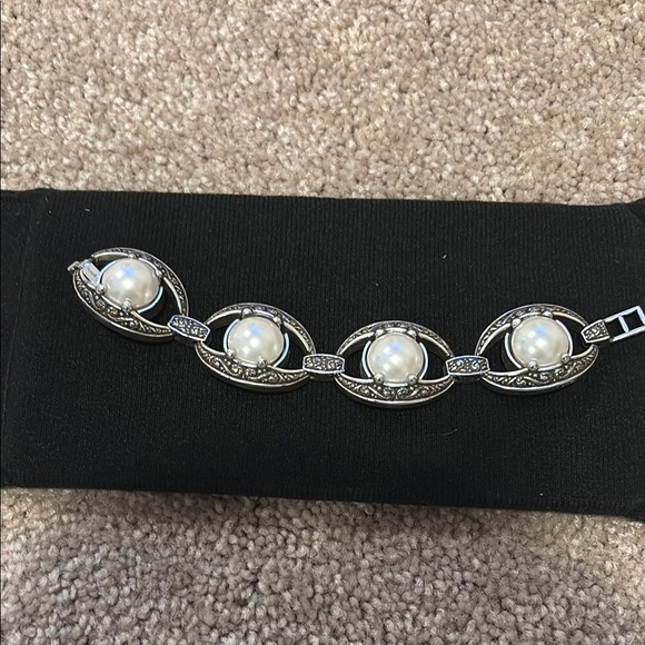 Brighton Silver and White Stone Bracelet - Picture 2 of 2